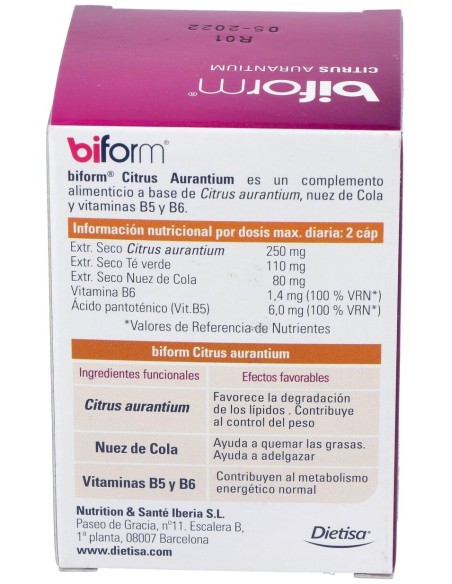 Biform Citrus Aurantium Quemagrasas 60Cáps