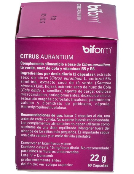 Biform Citrus Aurantium Quemagrasas 60Cáps