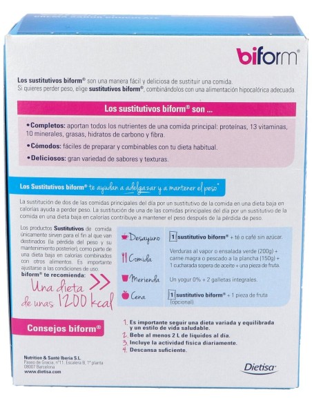 Dietisa Natillas Chocolate Sustitutivas Biform 6 Sobres
