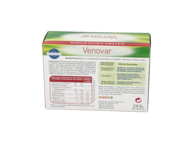 Dietkum Venovar Circulacion Piernas 60Cap.