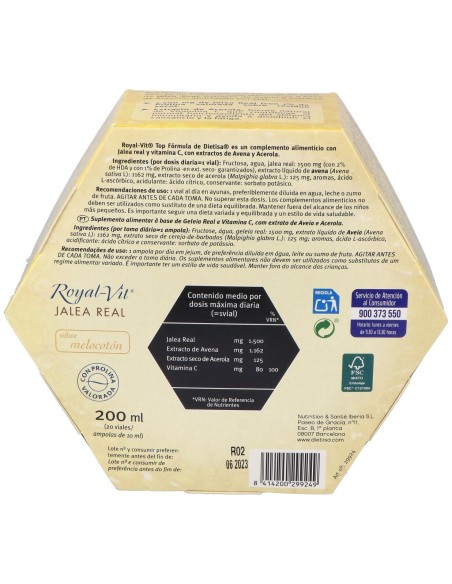 Dietisa Royal-Vit Jalea Real Top Fórmula 20Uds
