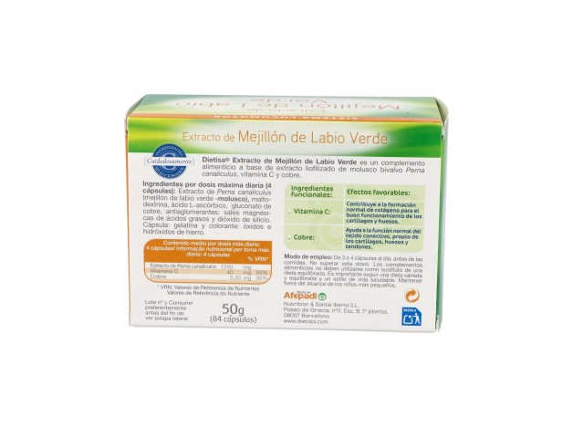 Mejillon De Labio Verde (Gemiflor Super) 84Cap