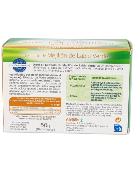 Mejillon De Labio Verde (Gemiflor Super) 84Cap