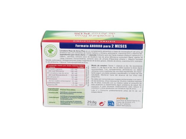 Levadura Roja De Arroz Plus 60Cap.