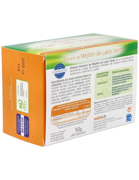 Mejillon De Labio Verde (Gemiflor Super) 84Cap