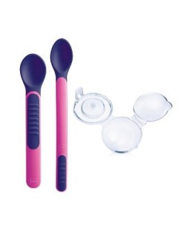 MAM ACC CUCHARA SPOON&COVER+ 6M 2UDS