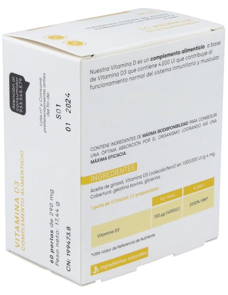 Fdb Vitamina D3 4000Ui 60 Perlas