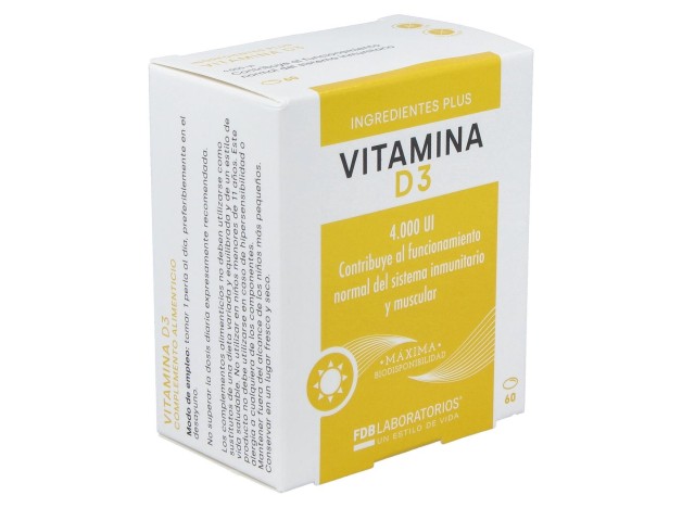 Fdb Vitamina D3 4000Ui 60 Perlas