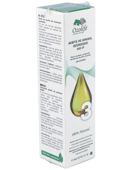 Aceite Girasol Ozonizado 600Ip Airless 50Ml.