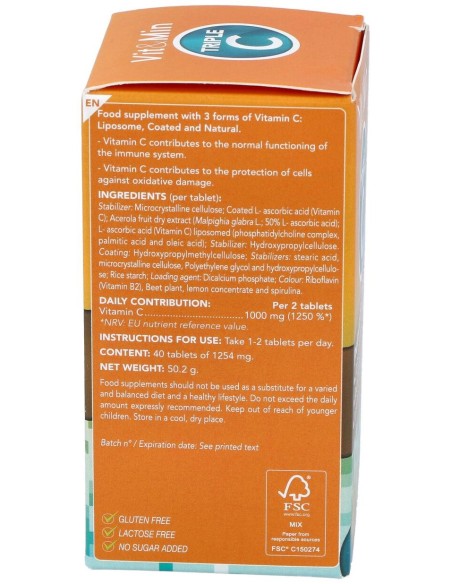 Triple C Vit. C Liposomada 40Comp.