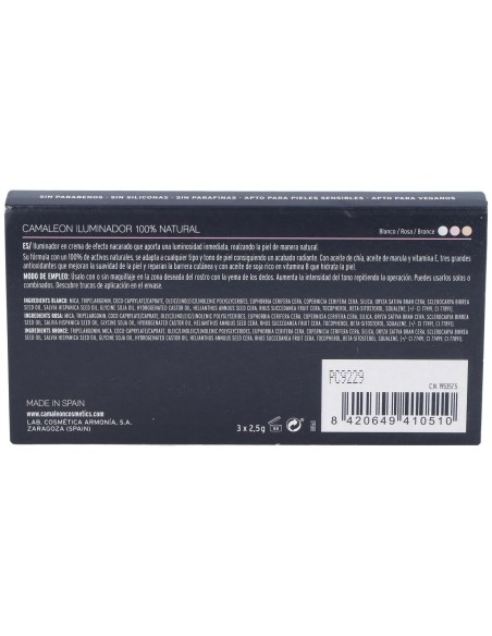 Camaleon Iluminador 100% Natural Crema Paleta 3 Colores