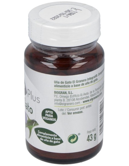 El Granero Uña Gato Forte 400 Mg 100 Comp
