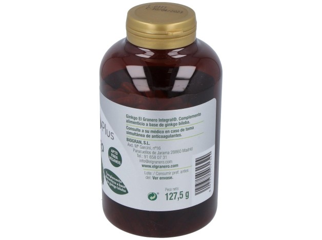 El Granero Ginkgo Biloba 600Mg 250Capsulas