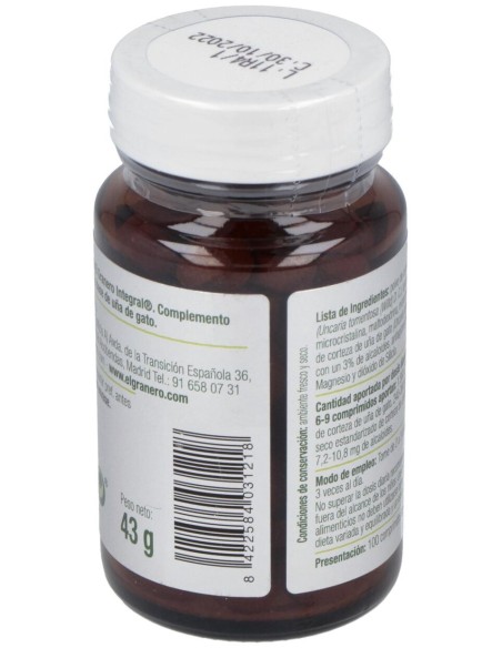 El Granero Uña Gato Forte 400 Mg 100 Comp