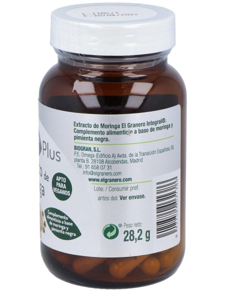 El Granero Integral Extracto Moringa 470Mg 60Cáps