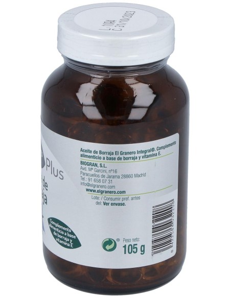 El Granero Aceite De Borraja 500Mg Primera Presión En Frío 150 Perlas