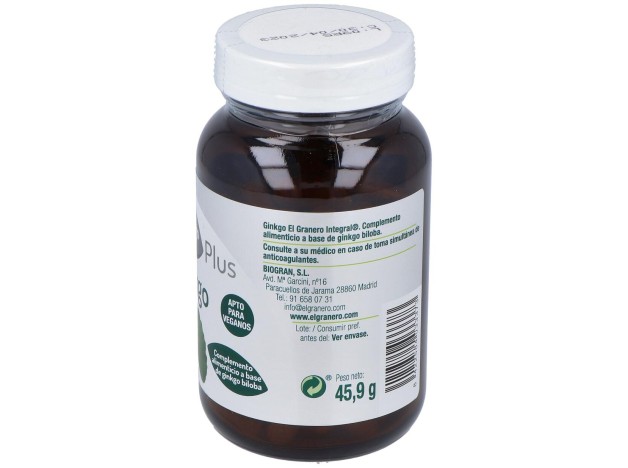 El Granero Integral Ginkgo Biloba 600Mg 90 Cáps