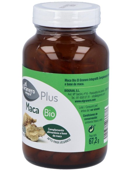 Elgranero Maca Bio 120 Cápsulas