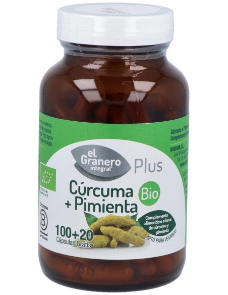 El Granero Cúrcuma + Pimienta Plus Bio 120Caps