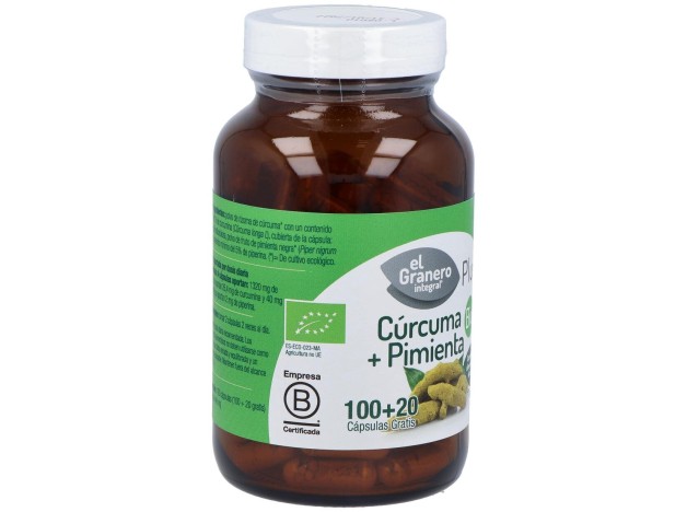 El Granero Cúrcuma + Pimienta Plus Bio 120Caps