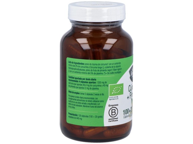 El Granero Cúrcuma + Pimienta Plus Bio 120Caps