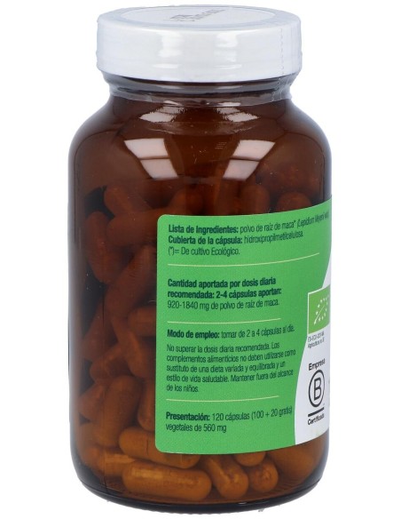 Elgranero Maca Bio 120 Cápsulas