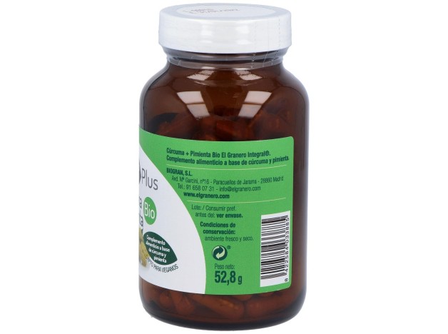 El Granero Cúrcuma + Pimienta Plus Bio 120Caps