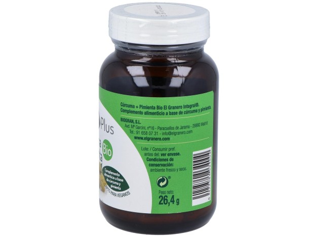 El Granero Curcuma Pimienta Bio 60Caps
