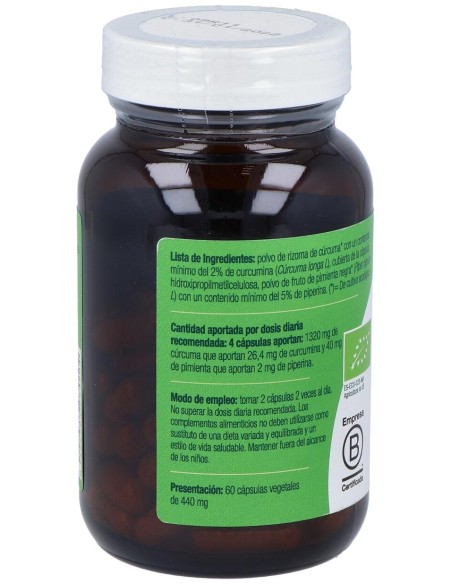 El Granero Curcuma Pimienta Bio 60Caps