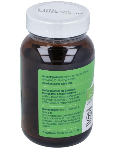 El Granero Bio Chlorella 180 Comp