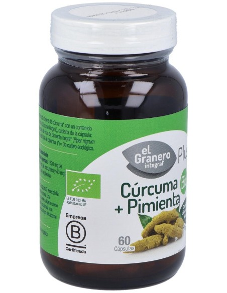 El Granero Curcuma Pimienta Bio 60Caps