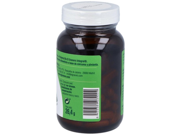 El Granero Curcuma Pimienta Bio 60Caps