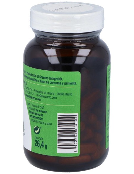 El Granero Curcuma Pimienta Bio 60Caps
