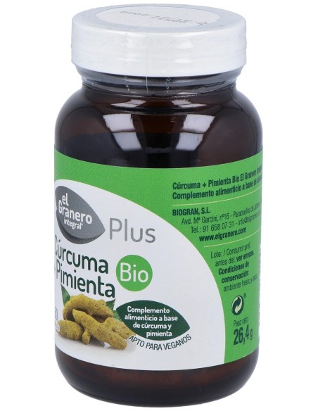 El Granero Curcuma Pimienta Bio 60Caps