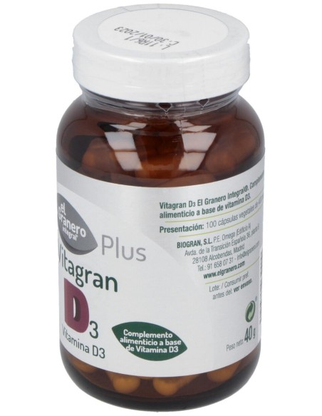 El Granero Vitagran D3 100Caps