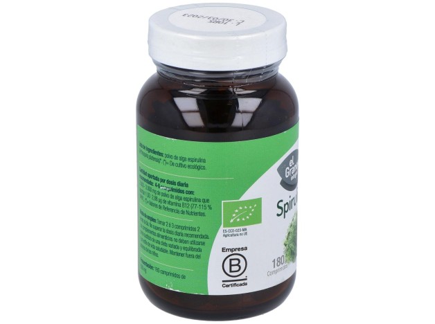 Granero Complemento Spirulina Bio 180 Comp
