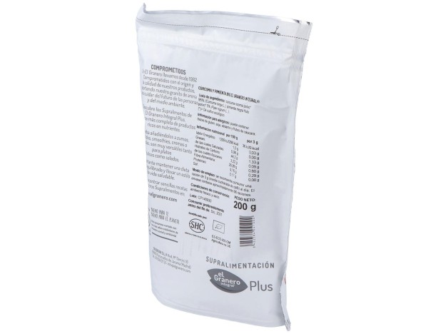 Curcuma Y Pimienta Superalimento Bio 200Gr.