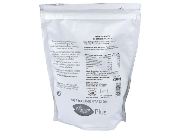 Verde De Trigo Superalimento Bio 200Gr.