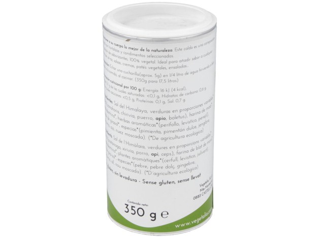 Vegetalia Caldo Veg. Polvo Himalaya S/G 350G