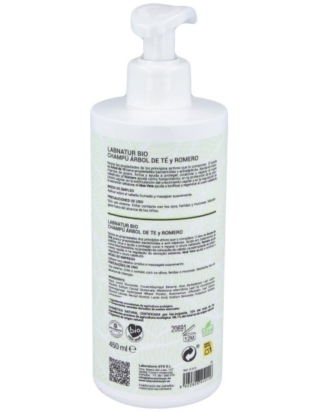 Labnatur Bio Champú Árbol Del Té Y Romero 450Ml