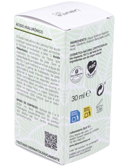 Labnatur Bio Acido Hialuronico Liquido 30Ml