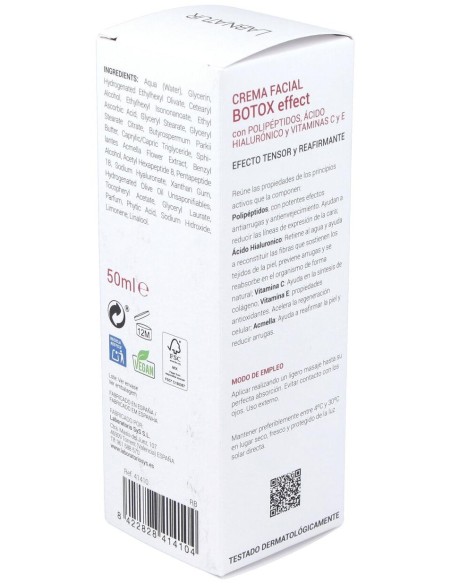 Crema Facial Botox Efecto Tensor 50Ml. Labnatur