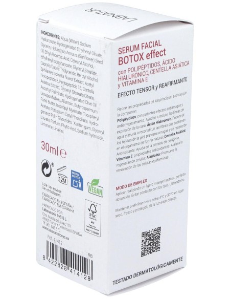 Labnatur Bio Sérum Facial Botox Efecto Tensor 30Ml
