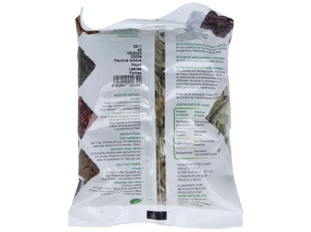 Soria Natural Boldo Bolsa 40G