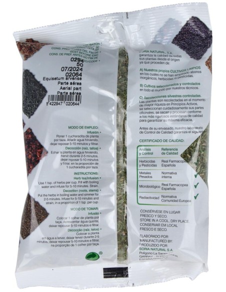 Soria Natural Cola De Caballo Bolsa 50G