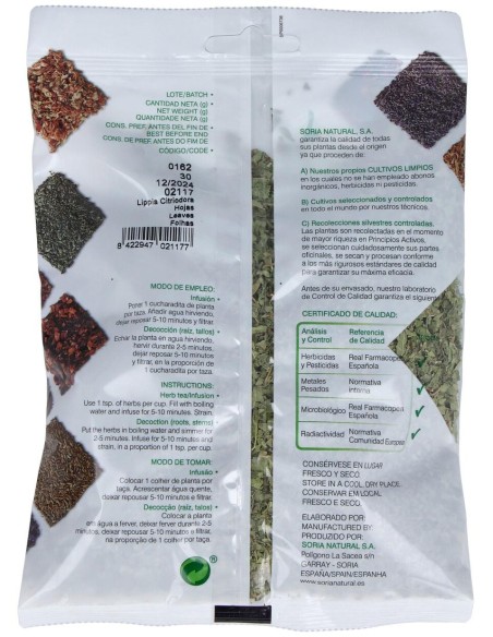 Soria Natural Infusion Hierba Luisa 30G