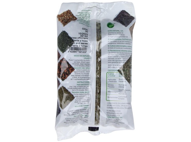 Soria Natural Melisa Bolsa 30G