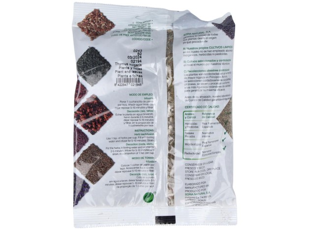 Soria Natural Infusion Tomillo 50G