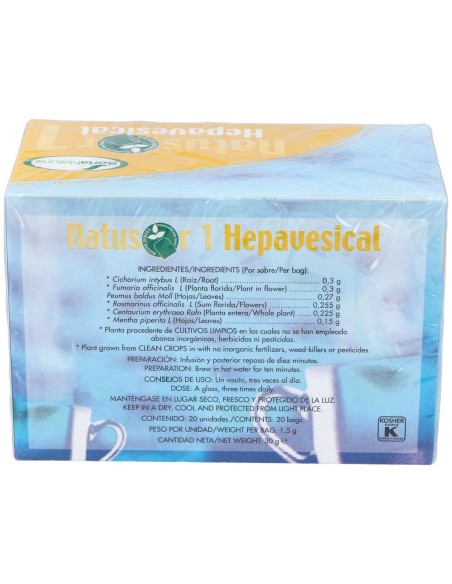 Soria Natural Natusor 01 - Hepavesical 20 Filtros