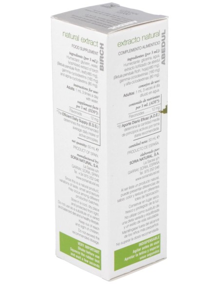Extracto Abedul Xxi 50 Ml Soria Natural
